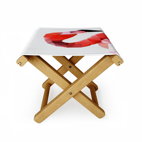 Three Of The Possessed Pink Flamingo Folding Stool