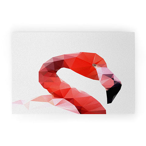 Three Of The Possessed Pink Flamingo Welcome Mat