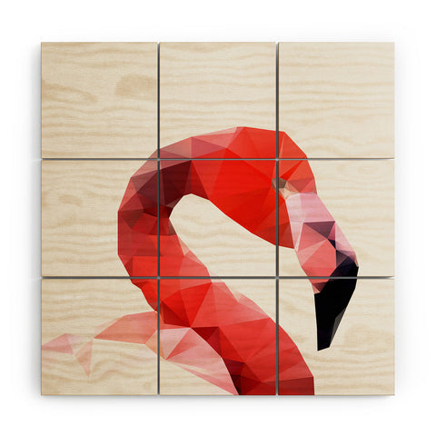 Three Of The Possessed Pink Flamingo Wood Wall Mural