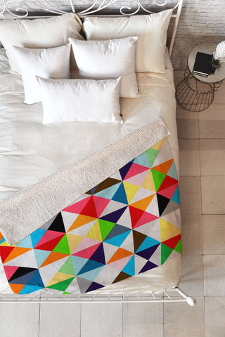 Three Of The Possessed Roofs Fleece Throw Blanket