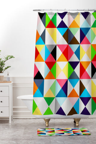 Three Of The Possessed Roofs Shower Curtain And Mat
