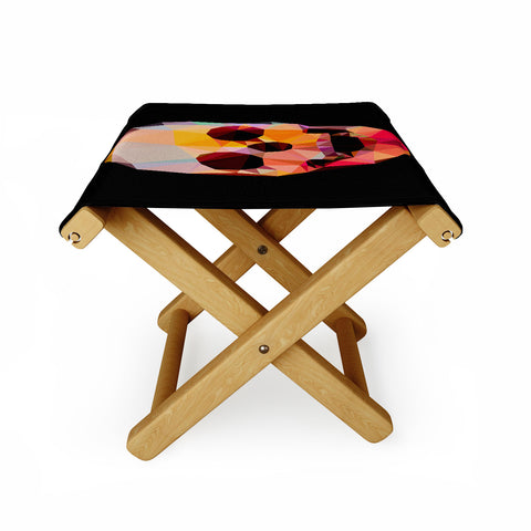Three Of The Possessed Skull Sunrise Folding Stool