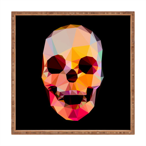 Three Of The Possessed Skull Sunrise Square Tray