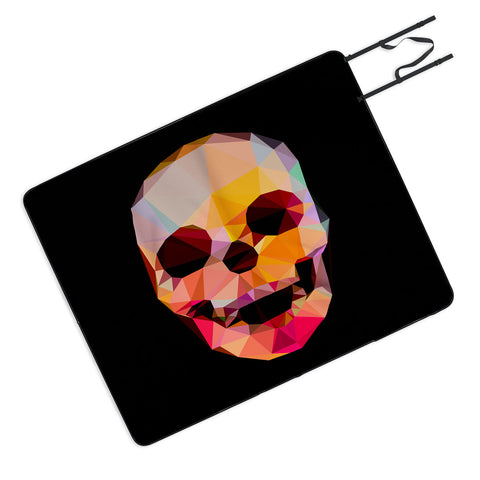 Three Of The Possessed Skull Sunrise Picnic Blanket