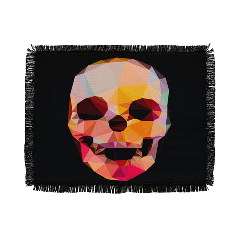 Three Of The Possessed Skull Sunrise Throw Blanket