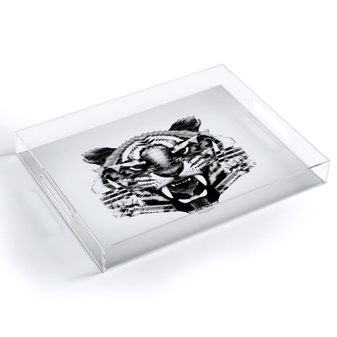 Three Of The Possessed Tiger 4040 Acrylic Tray