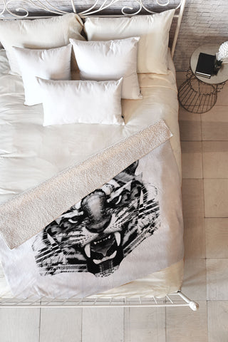 Three Of The Possessed Tiger 4040 Fleece Throw Blanket
