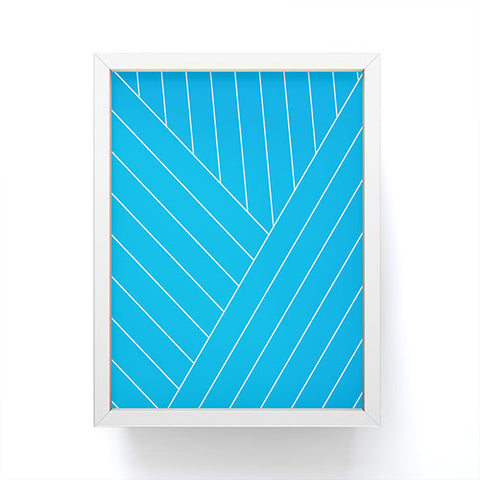 Three Of The Possessed Wave Blue Framed Mini Art Print