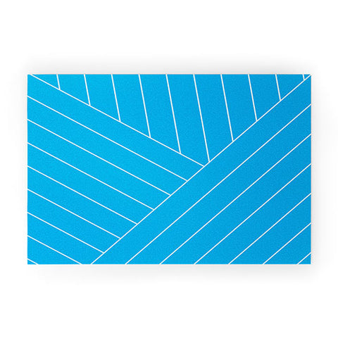 Three Of The Possessed Wave Blue Welcome Mat