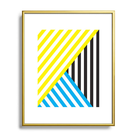 Three Of The Possessed Wave TriColour Metal Framed Art Print