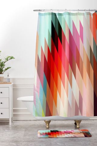 Three Of The Possessed Words Heavy 2 Shower Curtain And Mat