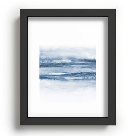 TMSbyNight Indigo Clouds Blue Abstract Recessed Framing Rectangle