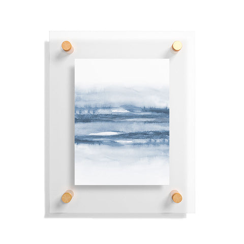 TMSbyNight Indigo Clouds Blue Abstract Floating Acrylic Print