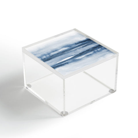 TMSbyNight Indigo Clouds Blue Abstract Acrylic Box