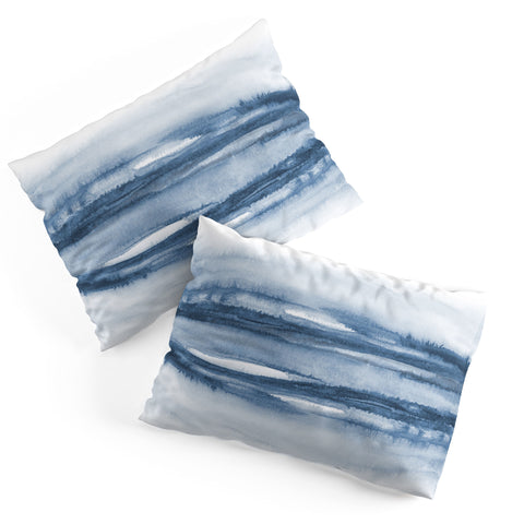 TMSbyNight Indigo Clouds Blue Abstract Pillow Shams