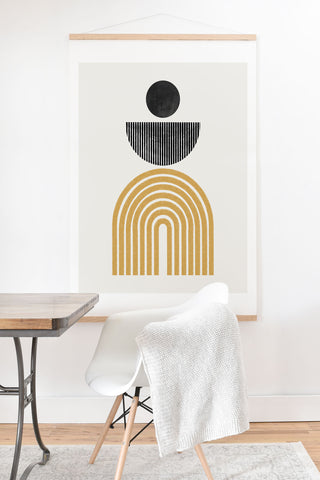 TMSbyNight Rainbow and Moon Art Print And Hanger