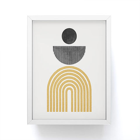 TMSbyNight Rainbow and Moon Framed Mini Art Print