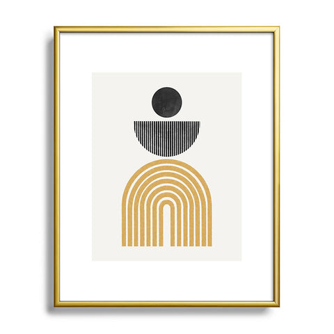 TMSbyNight Rainbow and Moon Metal Framed Art Print