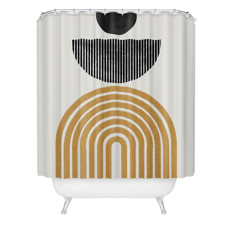 TMSbyNight Rainbow and Moon Shower Curtain