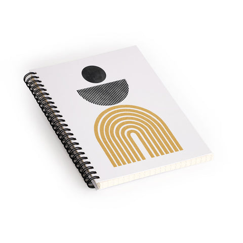 TMSbyNight Rainbow and Moon Spiral Notebook