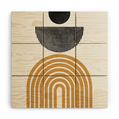 TMSbyNight Rainbow and Moon Wood Wall Mural