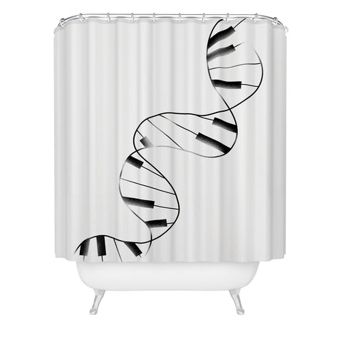 Tobe Fonseca DNA Piano Shower Curtain
