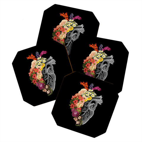 Tobe Fonseca Flower Heart Spring Coaster Set