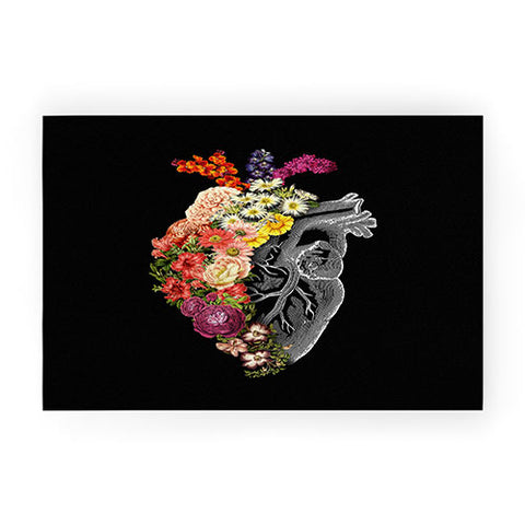 Tobe Fonseca Flower Heart Spring Welcome Mat