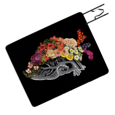 Tobe Fonseca Flower Heart Spring Picnic Blanket
