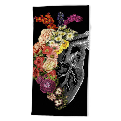 Tobe Fonseca Flower Heart Spring Beach Towel