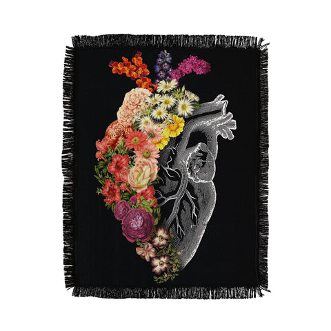 Tobe Fonseca Flower Heart Spring Throw Blanket
