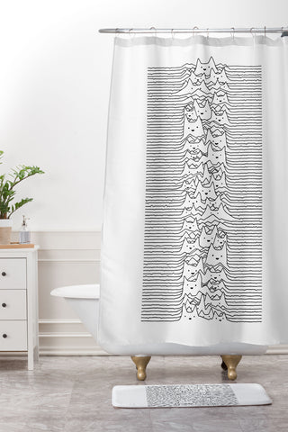 Tobe Fonseca Furr Division White Shower Curtain And Mat
