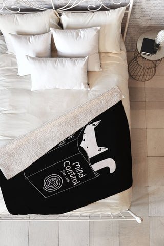 Tobe Fonseca Mind Control 4 Cats Fleece Throw Blanket