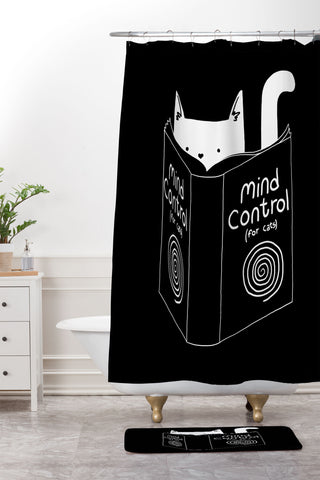 Tobe Fonseca Mind Control 4 Cats Shower Curtain And Mat
