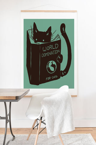 Tobe Fonseca World Domination for Cats Green Art Print And Hanger