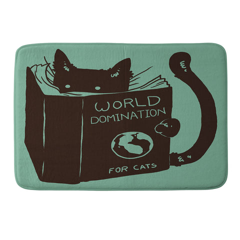 Tobe Fonseca World Domination for Cats Green Memory Foam Bath Mat