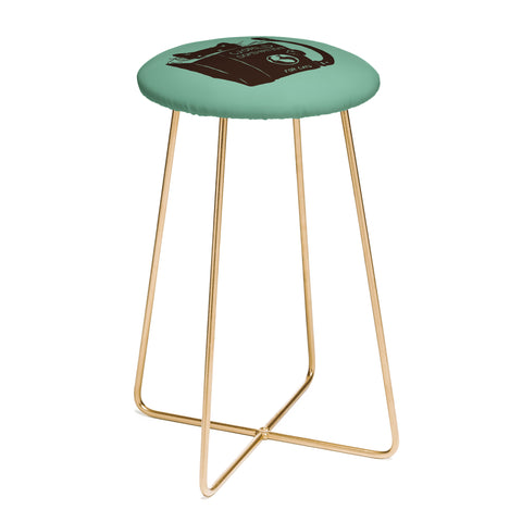 Tobe Fonseca World Domination for Cats Green Counter Stool