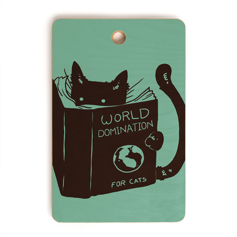 Tobe Fonseca World Domination for Cats Green Cutting Board Rectangle