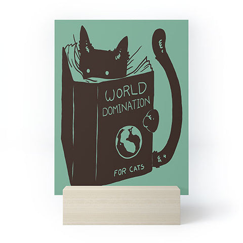 Tobe Fonseca World Domination for Cats Green Mini Art Print