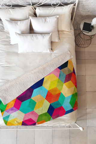 Tracie Andrews Hexa Fleece Throw Blanket