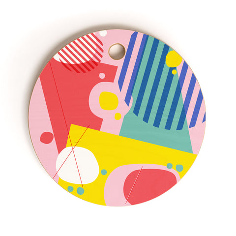 Trevor May Abstract Pop I Cutting Board Round