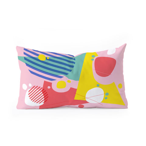Trevor May Abstract Pop I Oblong Throw Pillow