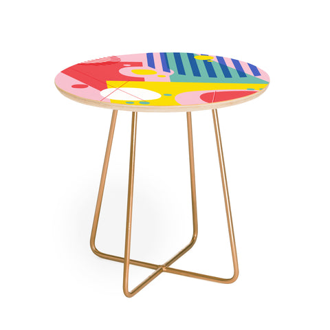 Trevor May Abstract Pop I Round Side Table