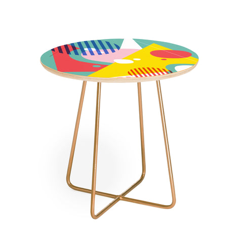 Trevor May Abstract Pop II Round Side Table