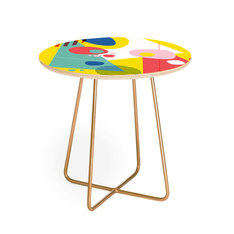 Trevor May Abstract Pop III Round Side Table