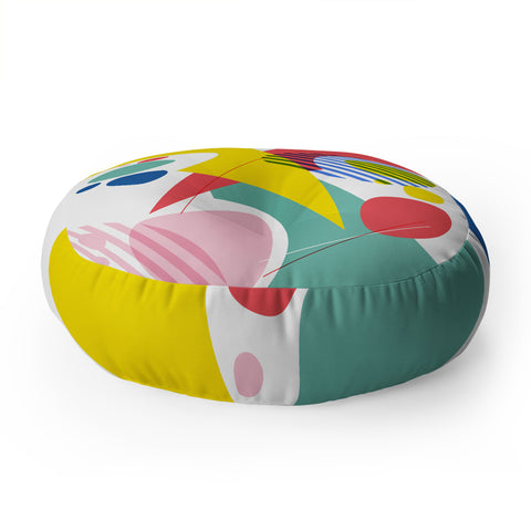 Trevor May Abstract Pop IV Floor Pillow Round