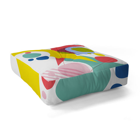 Trevor May Abstract Pop IV Floor Pillow Square