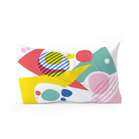 Trevor May Abstract Pop IV Oblong Throw Pillow