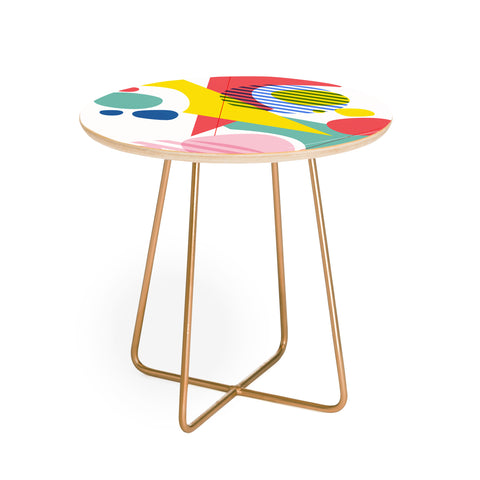 Trevor May Abstract Pop IV Round Side Table