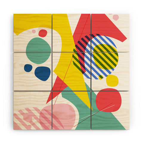 Trevor May Abstract Pop IV Wood Wall Mural